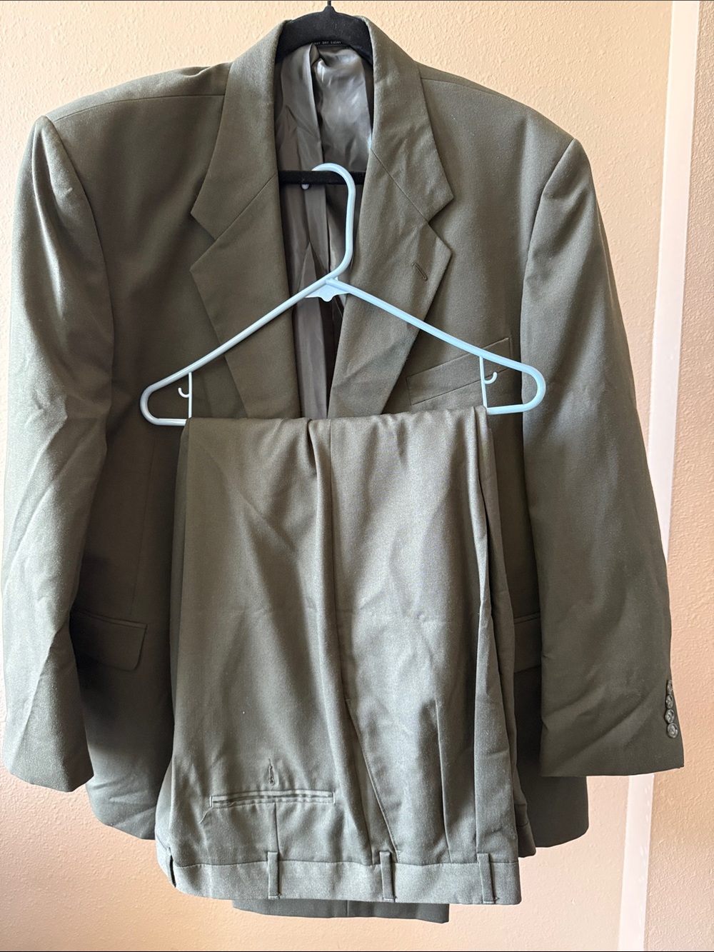 Olive Green Two-Piece Suit Set